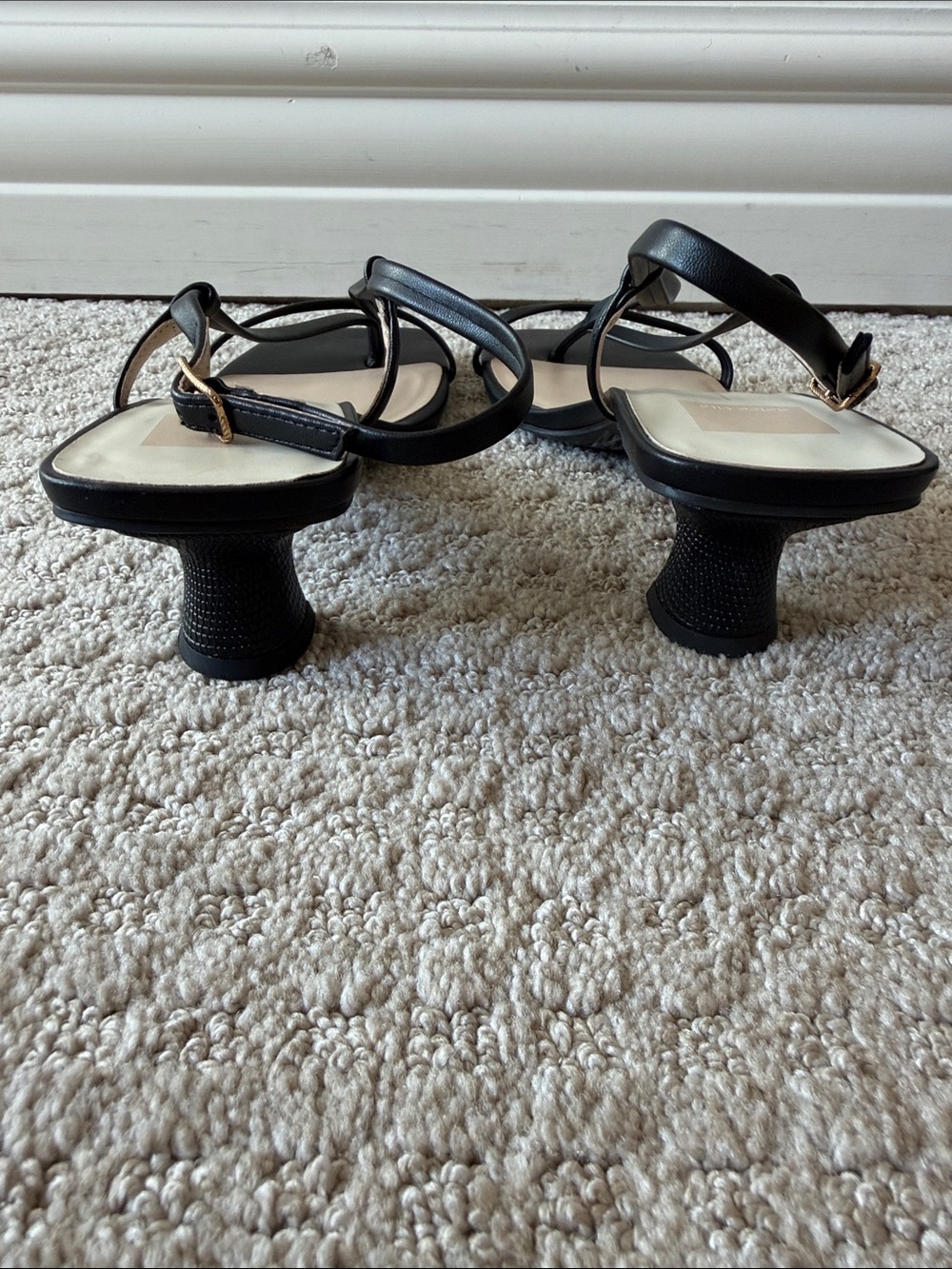 Dolce Vita Bobbi Black Strappy Square Toe Slingback Sandals - Size 9 - 90s / Y2K - Picture 6 of 9